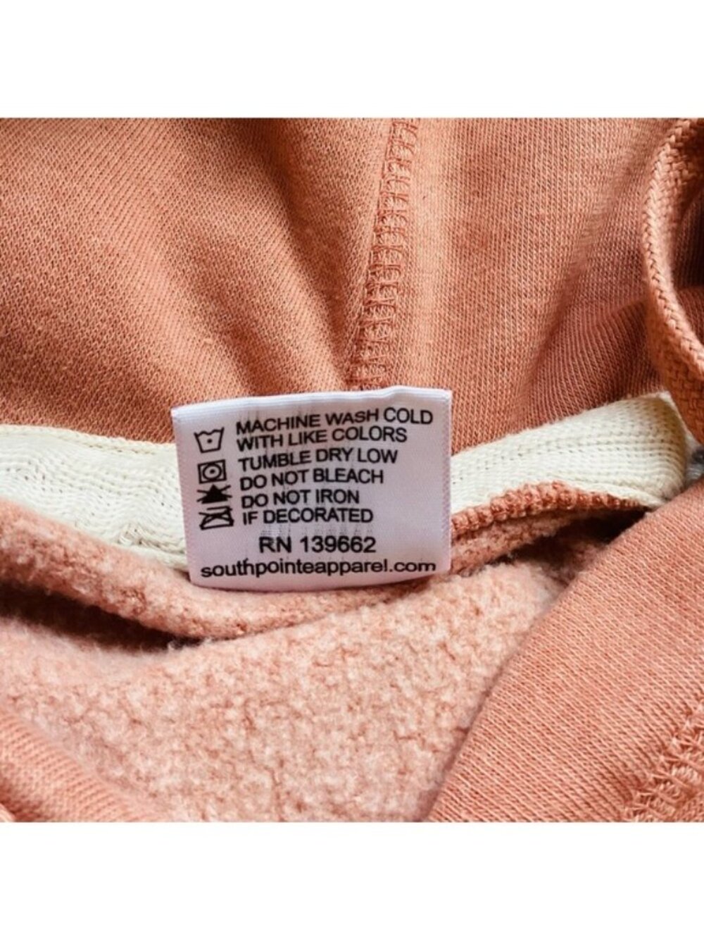 Great Smoky Mountains Maggie Valley, NC Hoodie Coral/Cream Size S - Picture 8 of 9